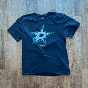 Dallas Stars T-Shirt Reebok Black Short Sleeve Mens Size Large NHL Shirt Hockey